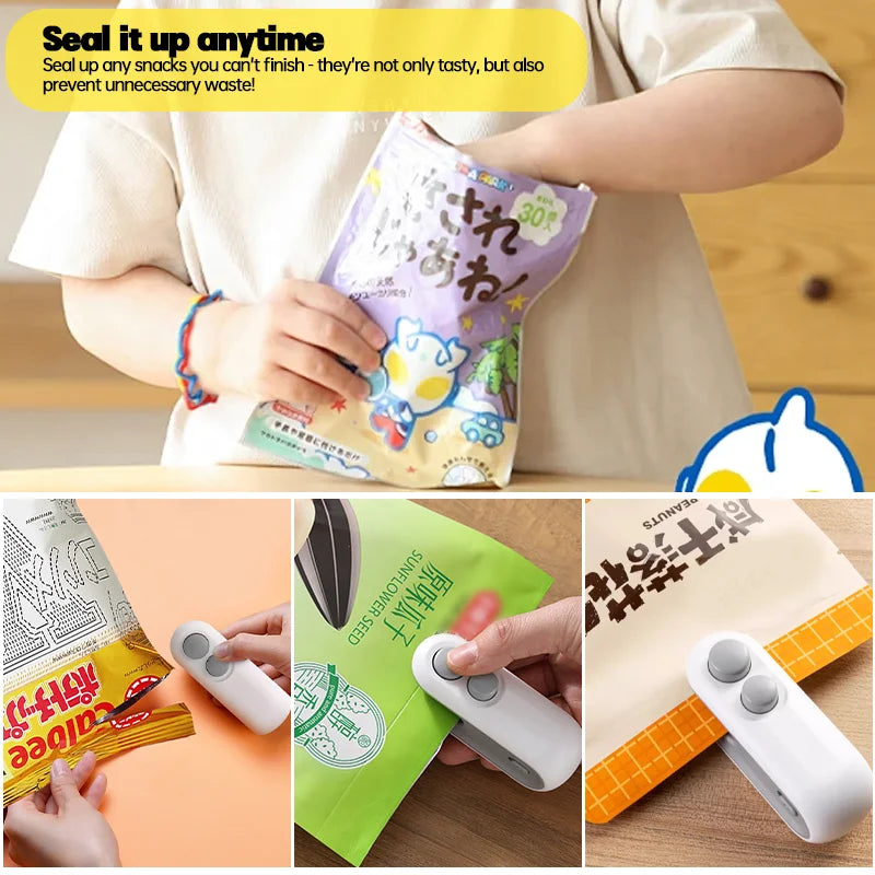 Rechargeable 2-in-1 Mini Bag Sealer & Cutter